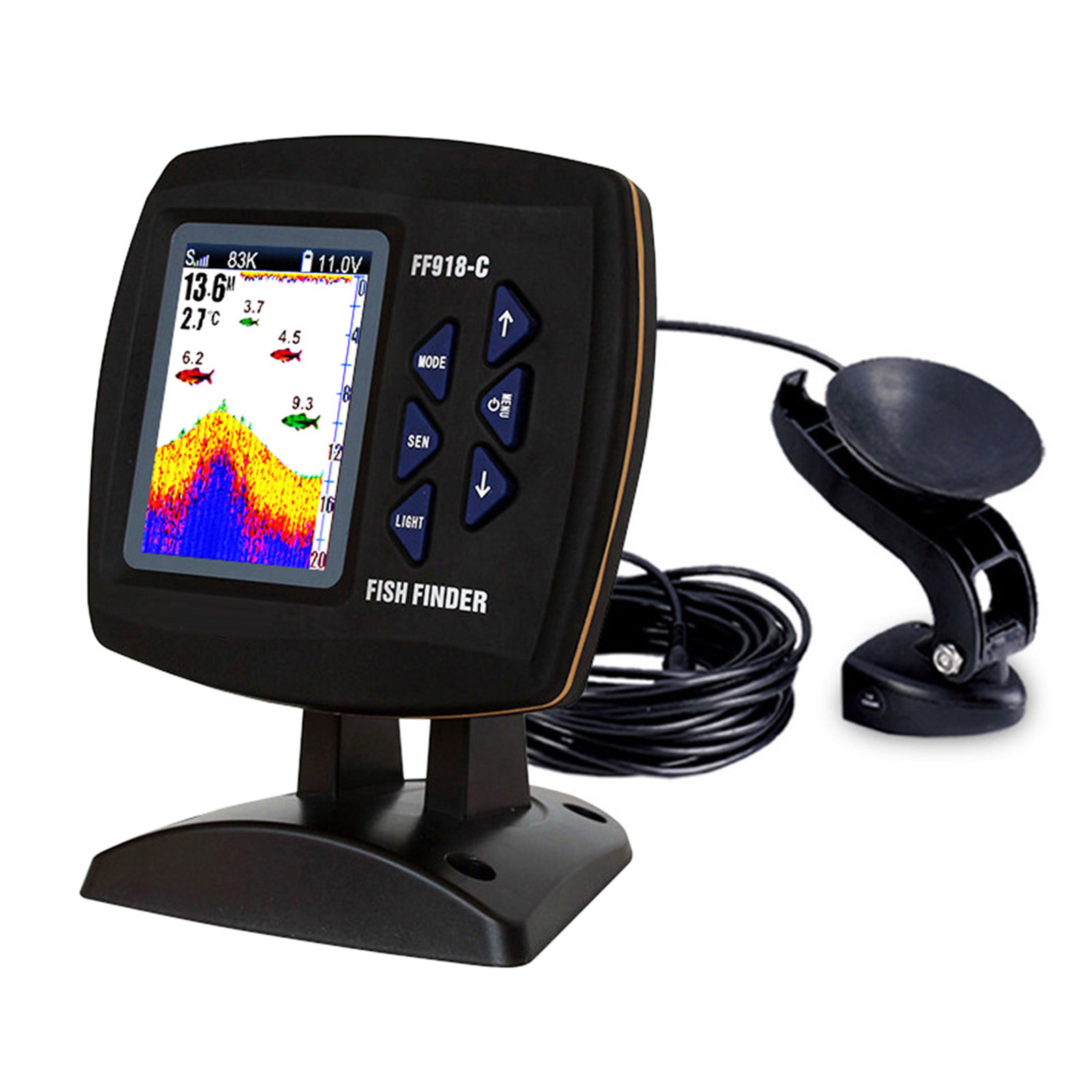 Color Screen Wired Fish Finder - Fishing Boat Depth Finder recension och pris