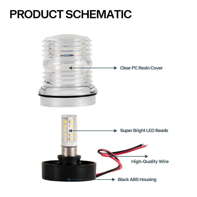 12V Marine LED Anchor Light Wa - Fishing Boat Anchor recension och pris